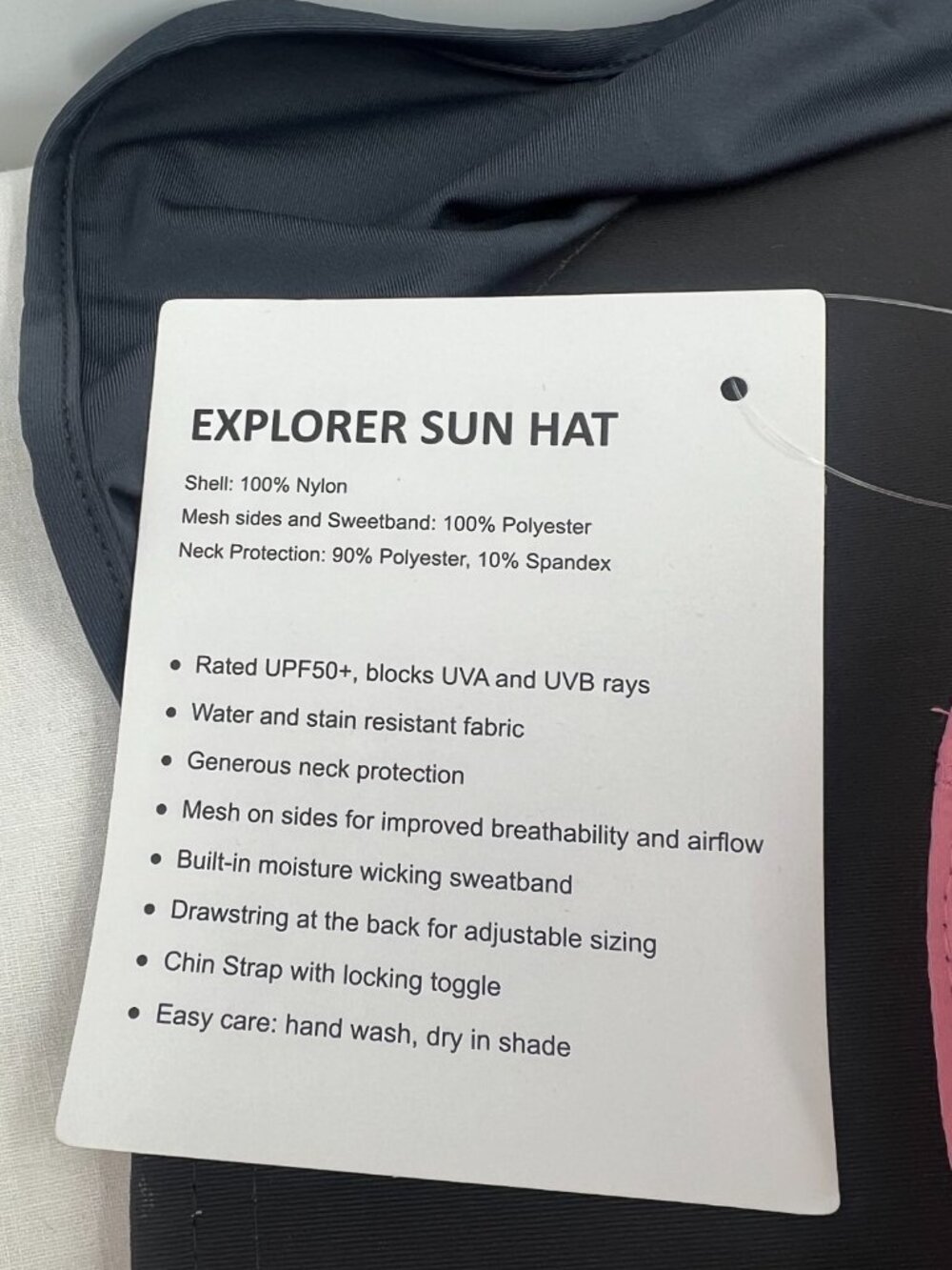 NWT Basswood Explorer Sun Hat in Pink Gray - Picture 3 of 5